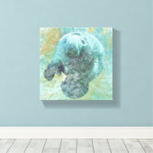 Manatee Coastal Living Painting Leinwanddruck (Insitu (Holzboden))