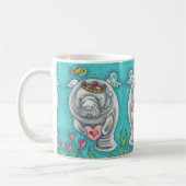 MANATEE CUPID, BUBBLES & HEARS FARBENFARBIGE VALEN KAFFEETASSE (Links)