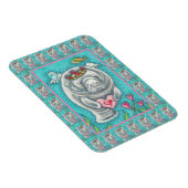 MANATEE CUPID, BUBBLES & HEARS FARBENFARBIGE VALEN MAGNET (Rechte Seite)