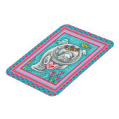 MANATEE CUPID, BUBBLES & HEARS FARBENFARBIGE VALEN MAGNET (Linke Seite)