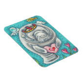 MANATEE CUPID, BUBBLES & HEARS FARBENFARBIGE VALEN MAGNET (Rechte Seite)