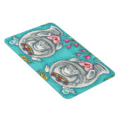 MANATEE CUPID, BUBBLES & HEARS FARBENFARBIGE VALEN MAGNET (Rechte Seite)