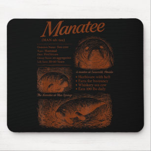 Manatee-Definition 90er Respektiert die Einheimisc Mousepad