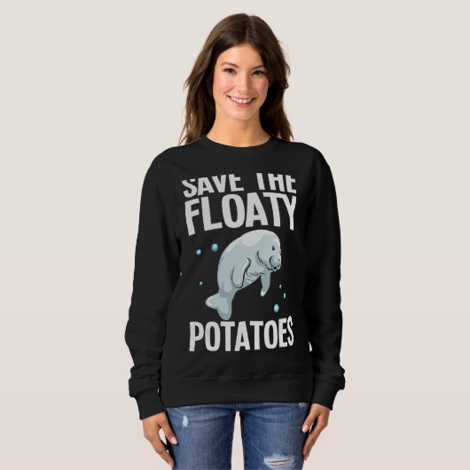 Manatee Designs für Männer Floaty Potato Sea Co Sweatshirt (Vorne ganz)