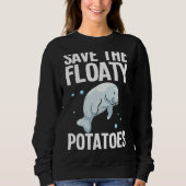Manatee Designs für Männer Floaty Potato Sea Co Sweatshirt (Vorderseite)