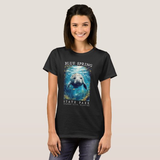 Manatee Encounter Blue Spring Underwater Haven Flo T-Shirt (Vorne ganz)