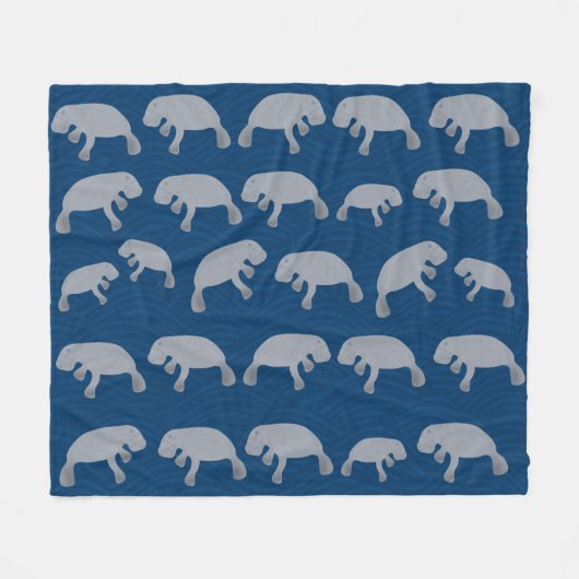 Manatee Fleece Blanket (Vorderseite (Horizontal))