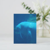 Manatee Floating Postcard Postkarte (Stehend Vorderseite)