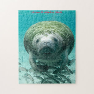 Manatee Florida. Weihnachtsgrüße Puzzle