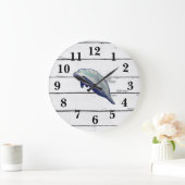 Manatee Florida Wildlife Decke Rustikale Shiplap Große Wanduhr (Zuhause)