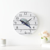 Manatee Florida Wildlife Decke Rustikale Shiplap Große Wanduhr (Zuhause)