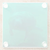 Manatee Foto Square Glass Untersetzer (Rückseite)