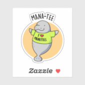 Manatee Funny Animal Pun Aufkleber (Blatt)