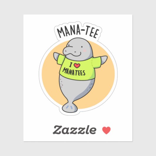 Manatee Funny Animal Pun Aufkleber (Blatt)