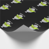 Manatee Funny Animal Pun Dark BG Geschenkpapier (Ecke)