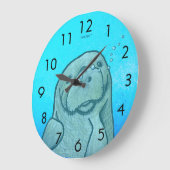 Manatee Große Wanduhr (Winkel)
