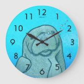 Manatee Große Wanduhr (Vorderseite)