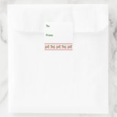 Manatee Holiday Quadratischer Aufkleber (Tasche)