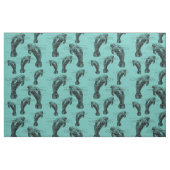 Manatee Illustration Muster Stoff (Fat Quarter (45,7 x 55,9 cm))