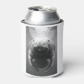 Manatee in Black and White Dosenkühler (Kanne Vorderseite)