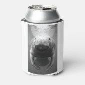 Manatee in Black and White Dosenkühler (Kanne Rückseite)