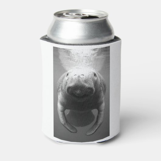 Manatee in Black and White Dosenkühler (Kanne Rückseite)