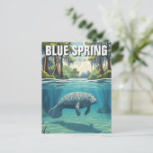Manatee in Blue Spring State Park Postkarte (Stehend Vorderseite)