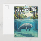 Manatee in Blue Spring State Park Postkarte (Vorne/Hinten)
