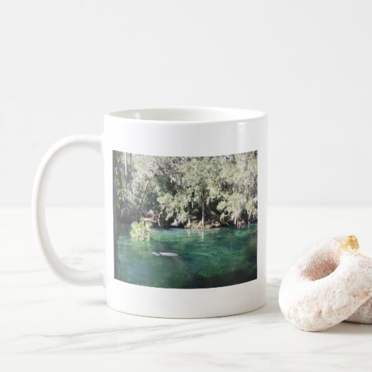 Manatee in Blue Springs Florida Kaffeetasse (Mit Donut)
