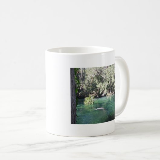 Manatee in Blue Springs Florida Kaffeetasse (VorderseiteRechts)