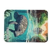 Manatee in Crystal River Florida Magnet (Horizontal)