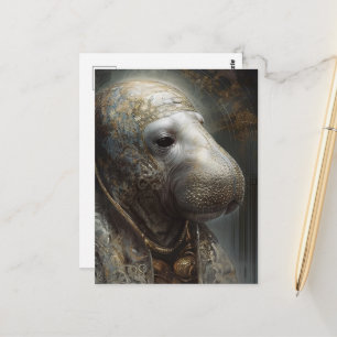 Manatee in Roben Postkarte