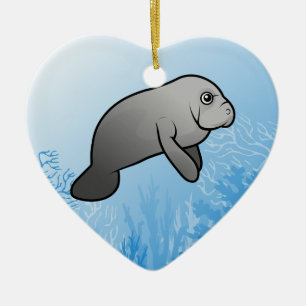 Manatee Keramik Ornament