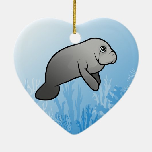 Manatee Keramik Ornament (Hinten)