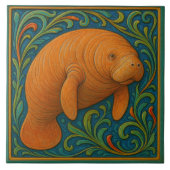 Manatee - Keramik Tile Fliese (Vorderseite)