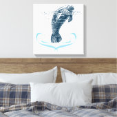Manatee Leinwanddruck (Insitu (Schlafzimmer))
