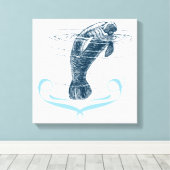 Manatee Leinwanddruck (Insitu (Holzboden))