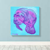 Manatee Leinwanddruck (Insitu (Holzboden))