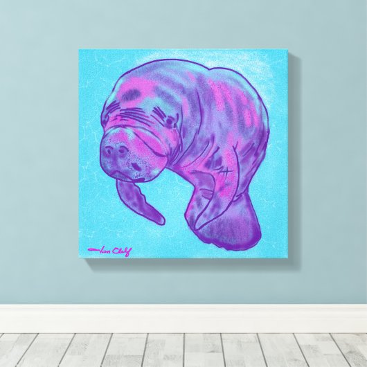 Manatee Leinwanddruck (Insitu (Holzboden))