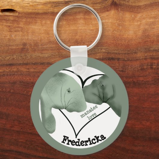 Manatee Liebe Schlüsselanhänger (Vorderseite)