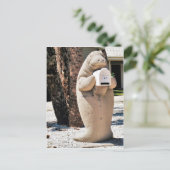 Manatee Mailbox in Florida Foto Postkarte (Stehend Vorderseite)