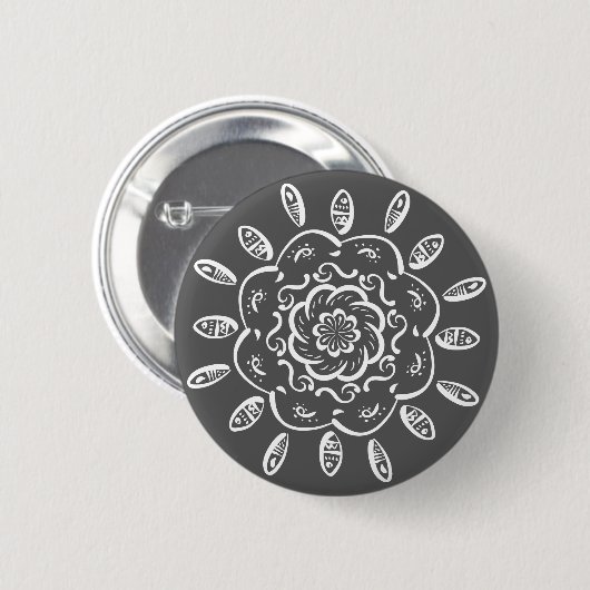 Manatee Mandala Button (Vorne & Hinten)