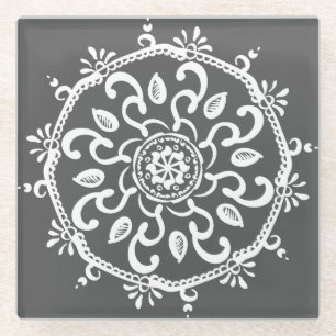 Manatee Mandala Glasuntersetzer