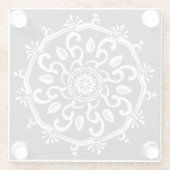Manatee Mandala Glasuntersetzer (Rückseite)