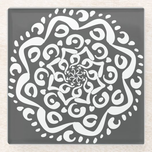 Manatee Mandala Glasuntersetzer (Vorderseite)