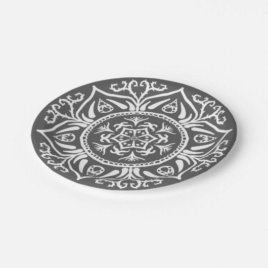 Manatee Mandala Pappteller (Schrägansicht)
