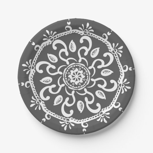 Manatee Mandala Pappteller (Vorderseite)