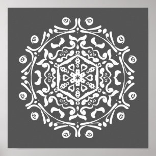 Manatee Mandala Poster