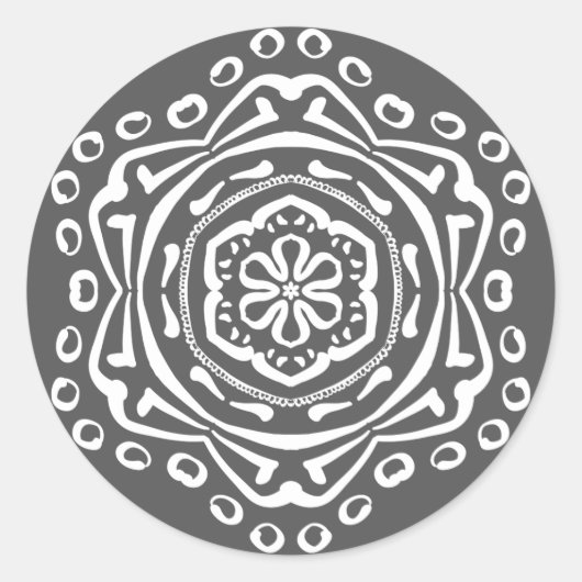 Manatee Mandala Runder Aufkleber (Vorderseite)