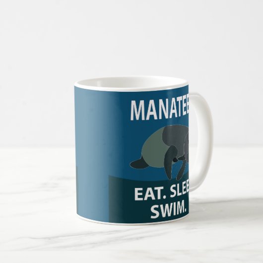 Manatee Marine Wildlife Animal Manatee Kaffeetasse (VorderseiteRechts)